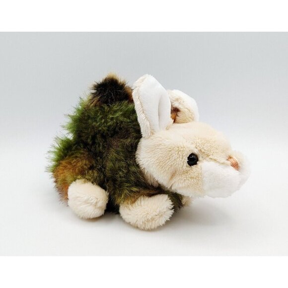Bunny Rabbit Hand Puppet Plush White w/Camo Full Body Stuffed Animal Walmart 7" - Picture 1 of 4